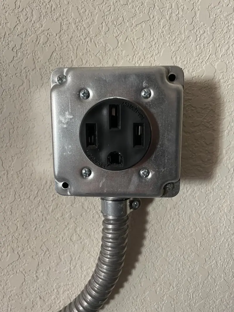 NEMA 14-50 outlet installed for Electrical Panel Upgrade in South Bay